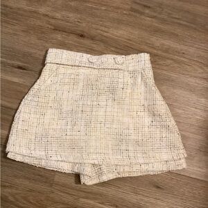 Zara Cream Tweed Skort